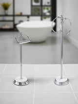 Next Showerdrape White Opera 2 Piece Toilet Roll Holder and Towel Ring Set- Buy online at McGrocer