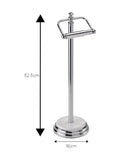 Showerdrape White Opera toilet roll holder and towel ring set (British brand)
