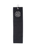 Galvin Green black golf towel, UK version