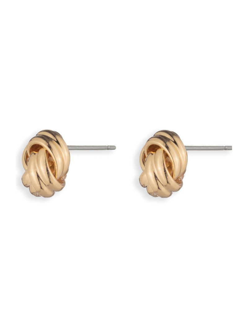 Lauren Ralph Lauren gold tone knot stud earrings - British product