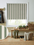 Laura Ashley roman blind green Denwick Stripe made to measure - British product