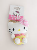 Pink Hello Kitty plush keyring, imported from the UK