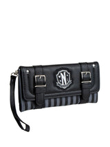 Next Peers Hardy Wednesday Addams Nevermore Academy Striped Clutch Wallet- Buy online at McGrocer