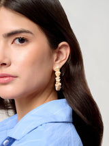 Next Aela Gold Tone Chipping Hoop Earrings- Buy online at McGrocer