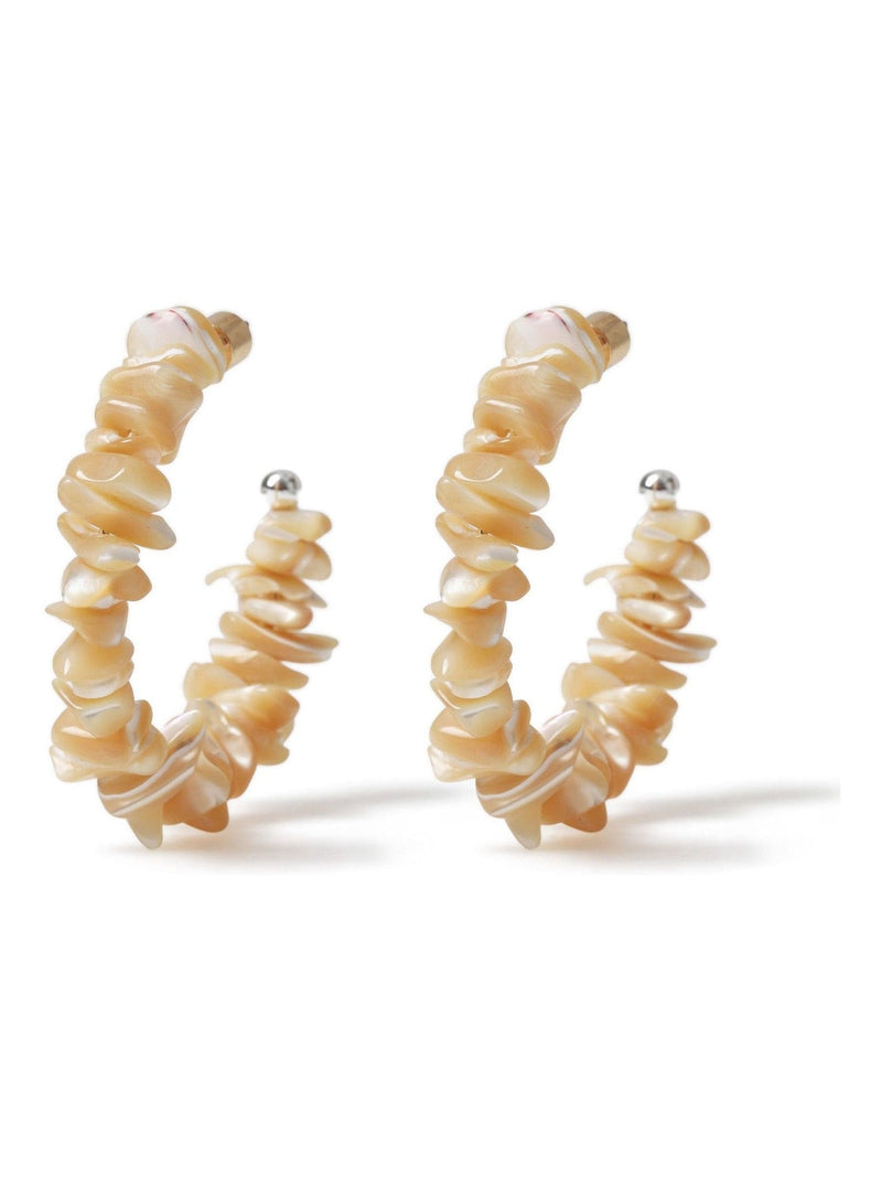 Aela gold tone chipping hoop earrings - British product