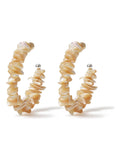 Aela gold tone chipping hoop earrings - British product