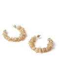 Aela gold tone chipping hoop earrings - British product