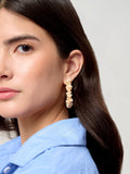 Aela gold tone chipping hoop earrings - British product