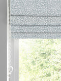 Blue floral chenille roman blind made to measure, imported from the UK