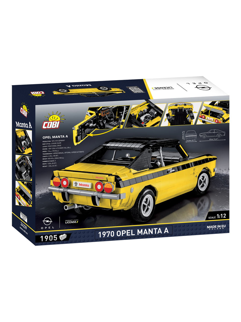 Cobi 1970 Opel Manta A model 1:12 scale 1905 pieces (British brand)