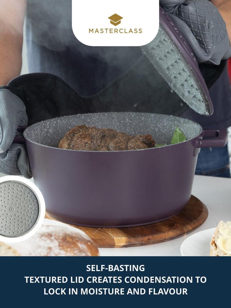 MasterClass purple casserole dish 5L, imported from the UK
