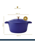 MasterClass blue casserole dish 4L (British brand)