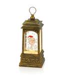 Premier Decorations Christmas lantern with glitter water figurine 21cm (British brand)