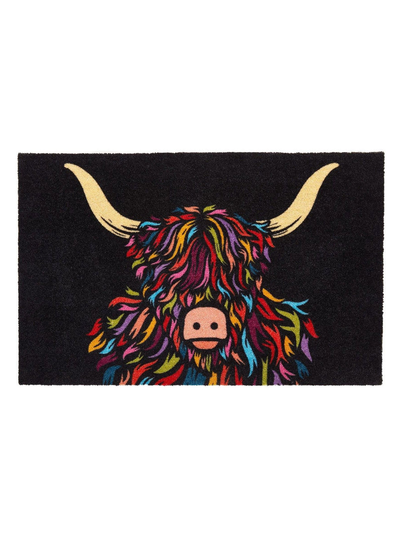 Artsy Mats Highland Cow indoor doormat 80x50cm, UK version