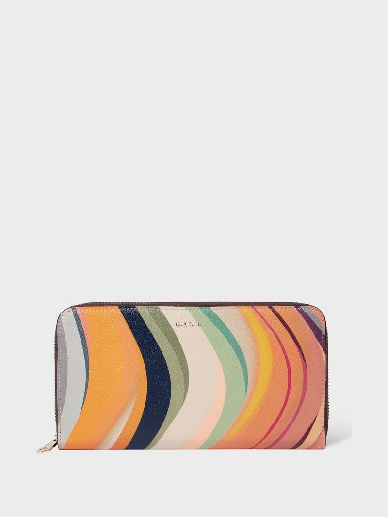 PS Paul Smith Orange Signature Swirl leather purse (British brand)