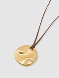 Reiss gold tone Orla large cord pendant necklace 4cm, UK version