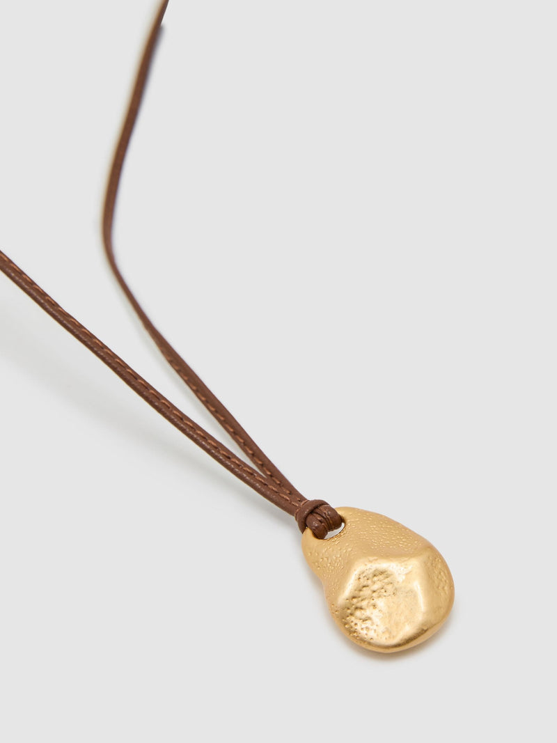 Reiss gold tone opal pendant necklace 3cm, UK version