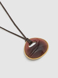 Reiss Burgundy Pippa large resin pendant necklace (British brand)