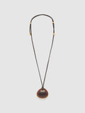 Reiss Burgundy Pippa large resin pendant necklace (British brand)