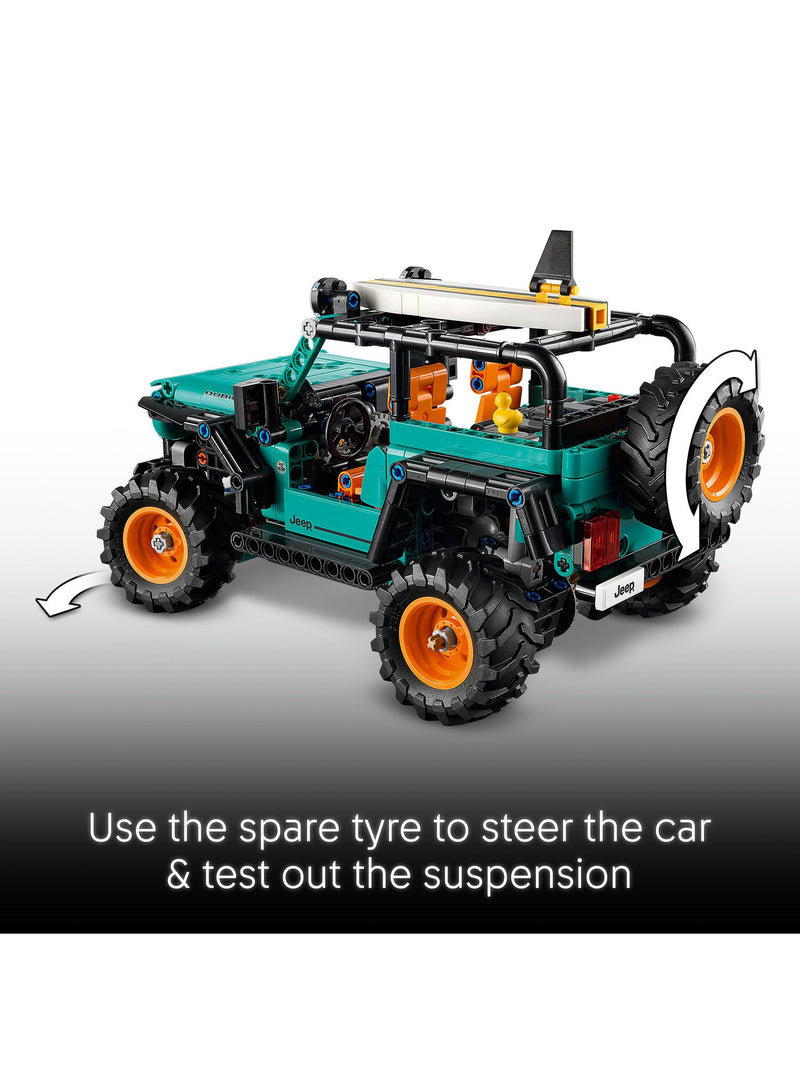 LEGO Technic Jeep Wrangler Rubicon SUV model kit, imported from the UK