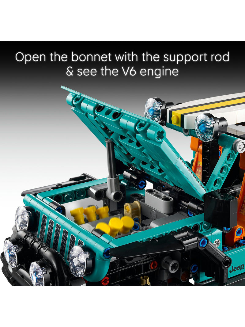 LEGO Technic Jeep Wrangler Rubicon SUV model kit, imported from the UK