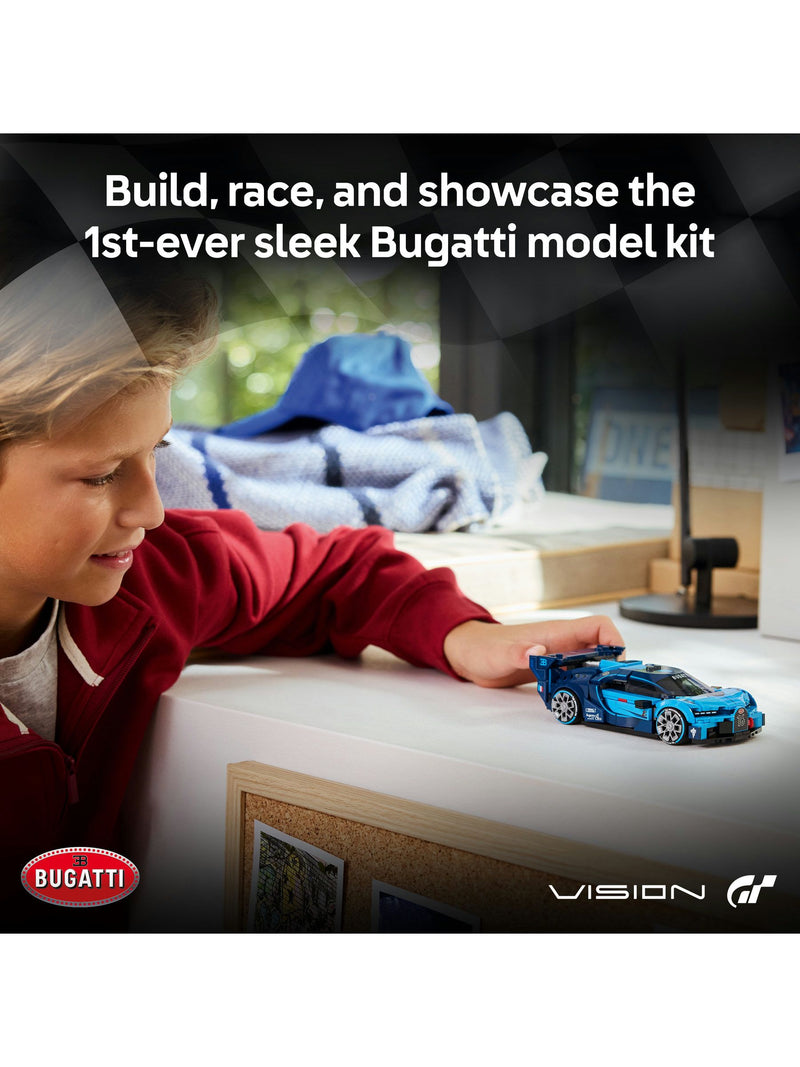 LEGO Speed Champions Bugatti Vision Gran Turismo car model kit, UK version