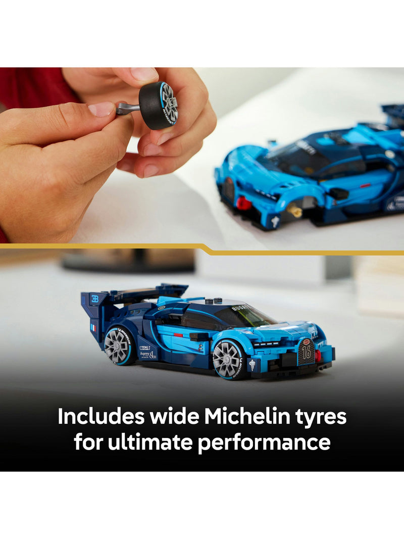 LEGO Speed Champions Bugatti Vision Gran Turismo car model kit, UK version