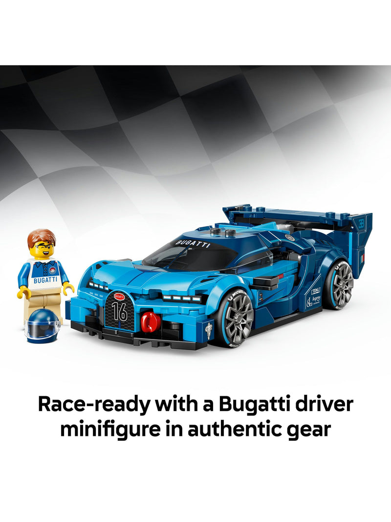 LEGO Speed Champions Bugatti Vision Gran Turismo car model kit, UK version