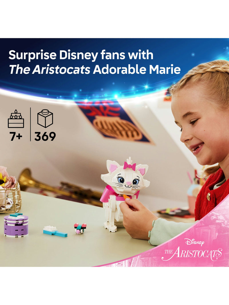 LEGO Disney Marie cat building toy with pink bow and accessories (British brand)