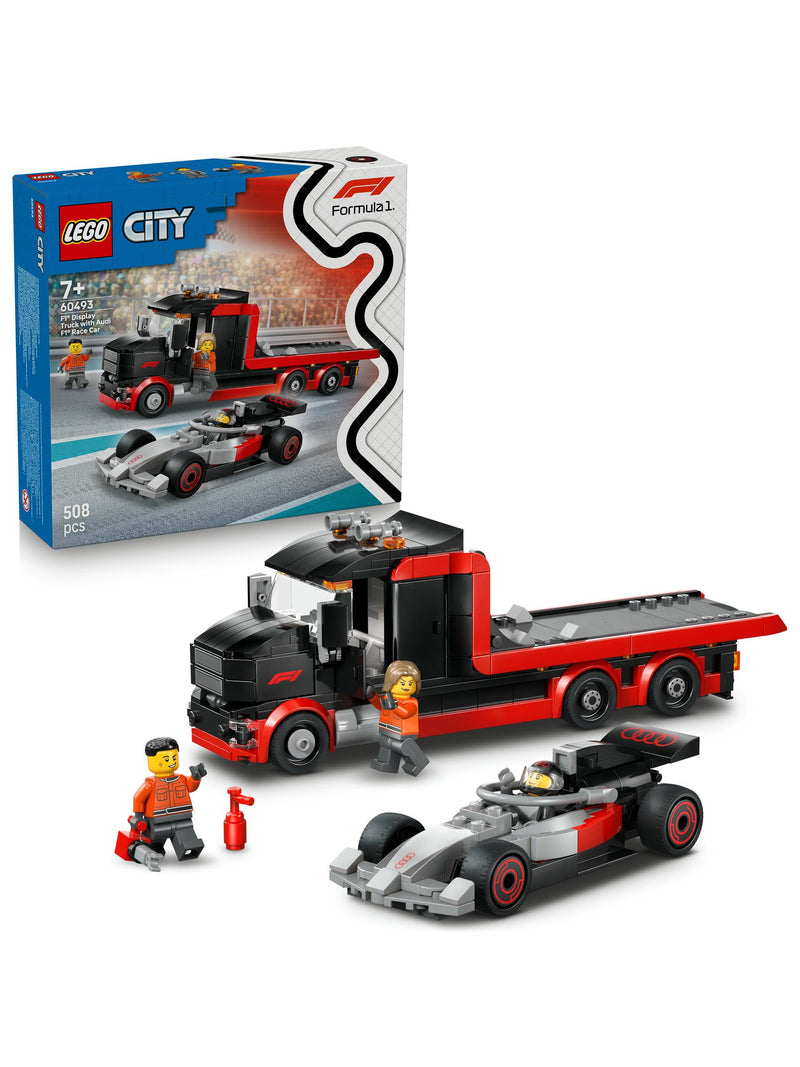 LEGO City F1 Display Truck building set with Audi race car, UK version