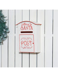 HOMCOM white Christmas post box 30.5cm (British brand)