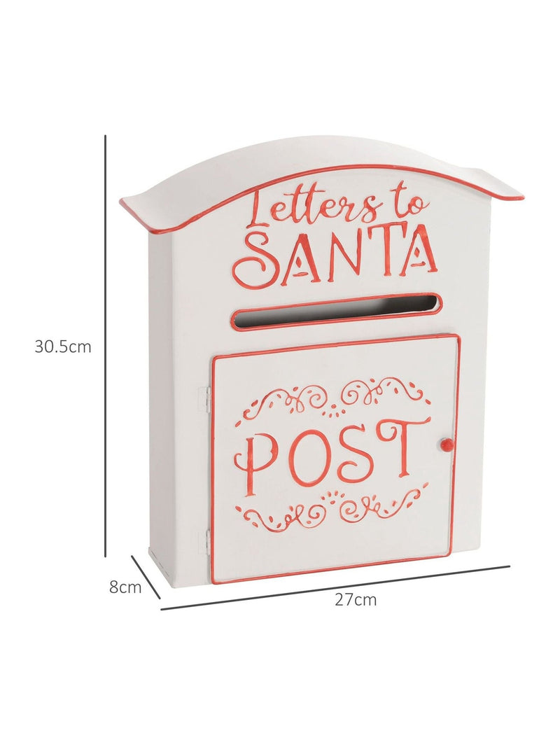 HOMCOM white Christmas post box 30.5cm (British brand)