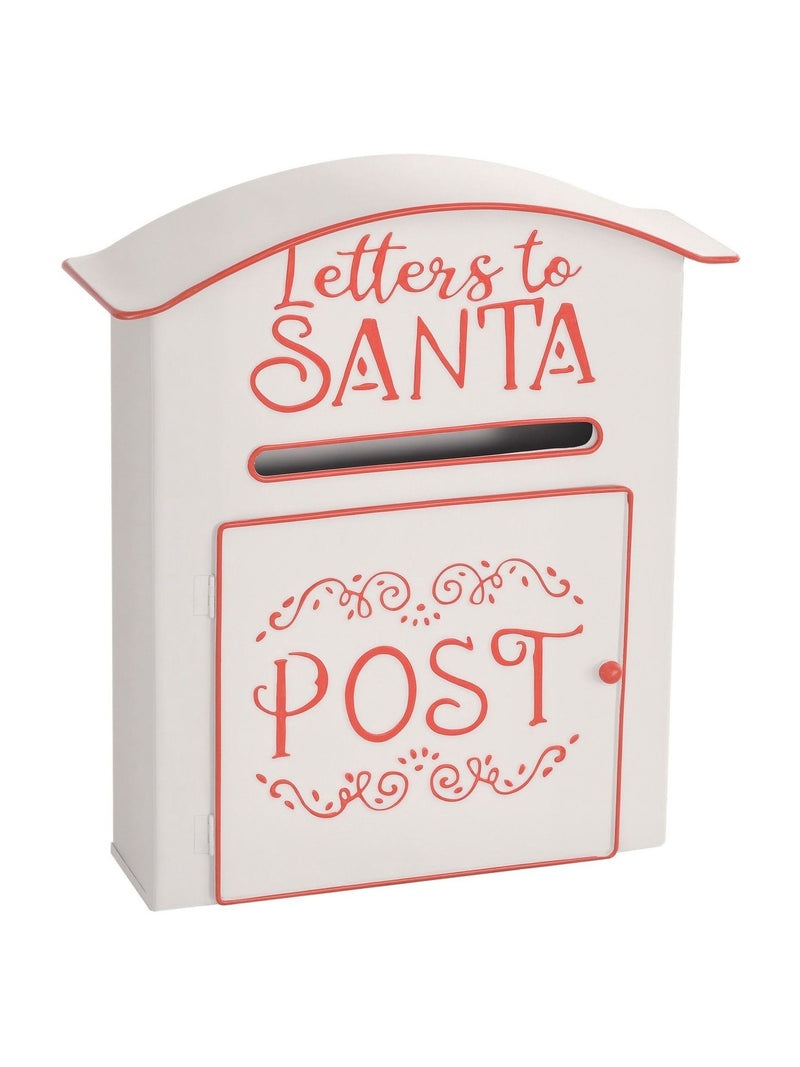 HOMCOM white Christmas post box 30.5cm (British brand)