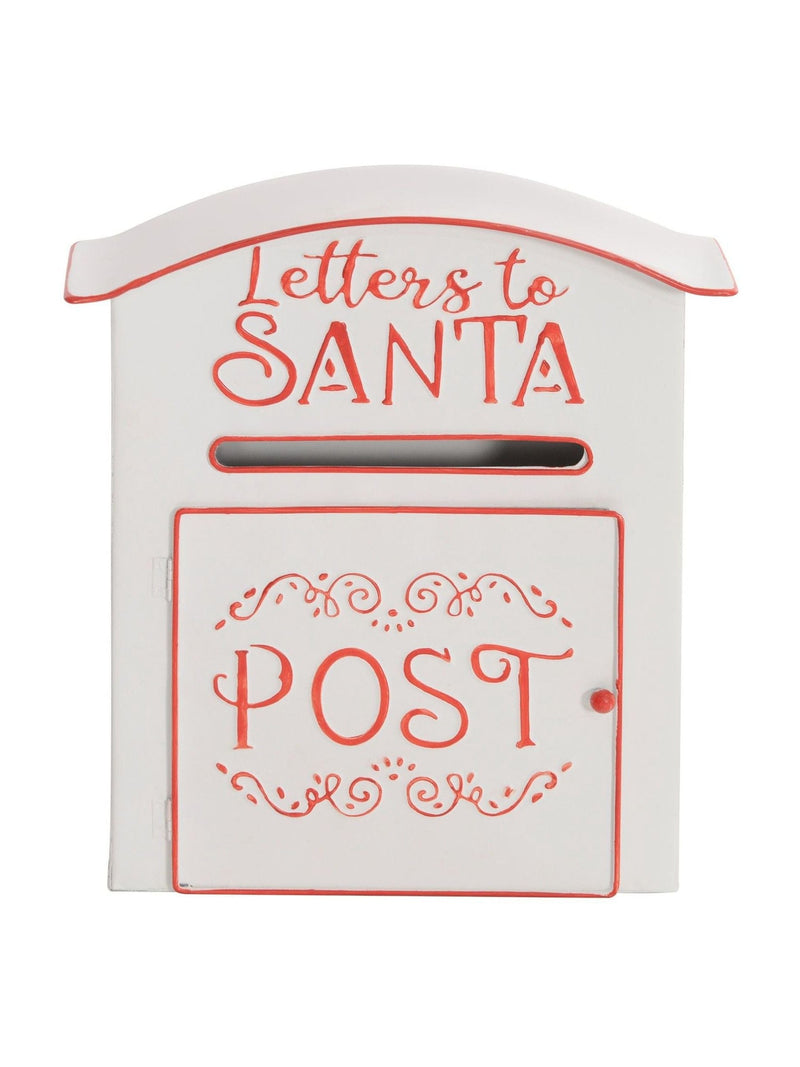 HOMCOM white Christmas post box 30.5cm (British brand)