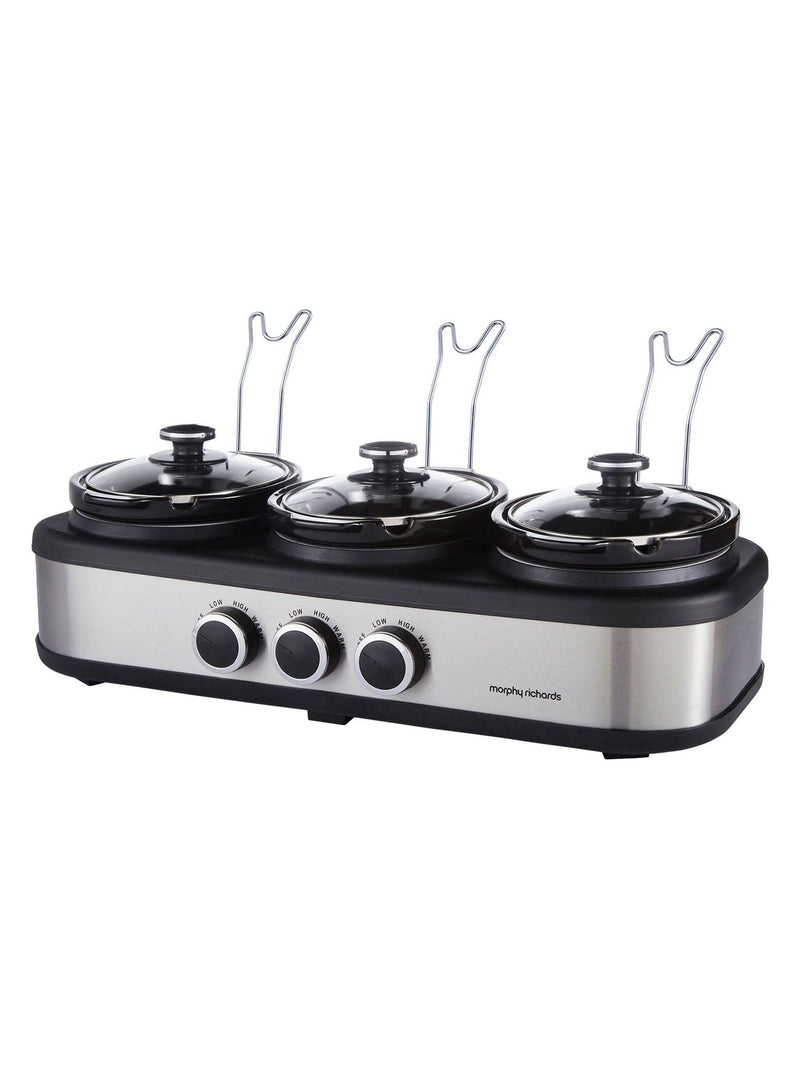 Morphy Richards TrioServe three pot slow cooker 3.9L - British product