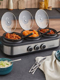 Morphy Richards TrioServe three pot slow cooker 3.9L - British product
