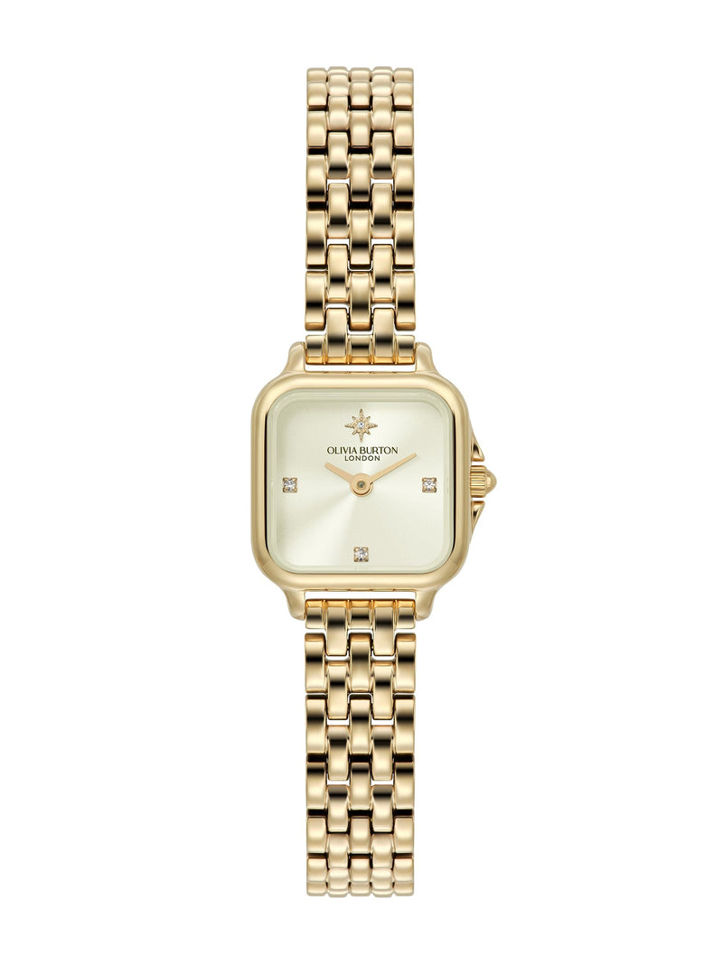 Olivia Burton gold tone watch Mini Grosvenor 20mm, imported from the UK