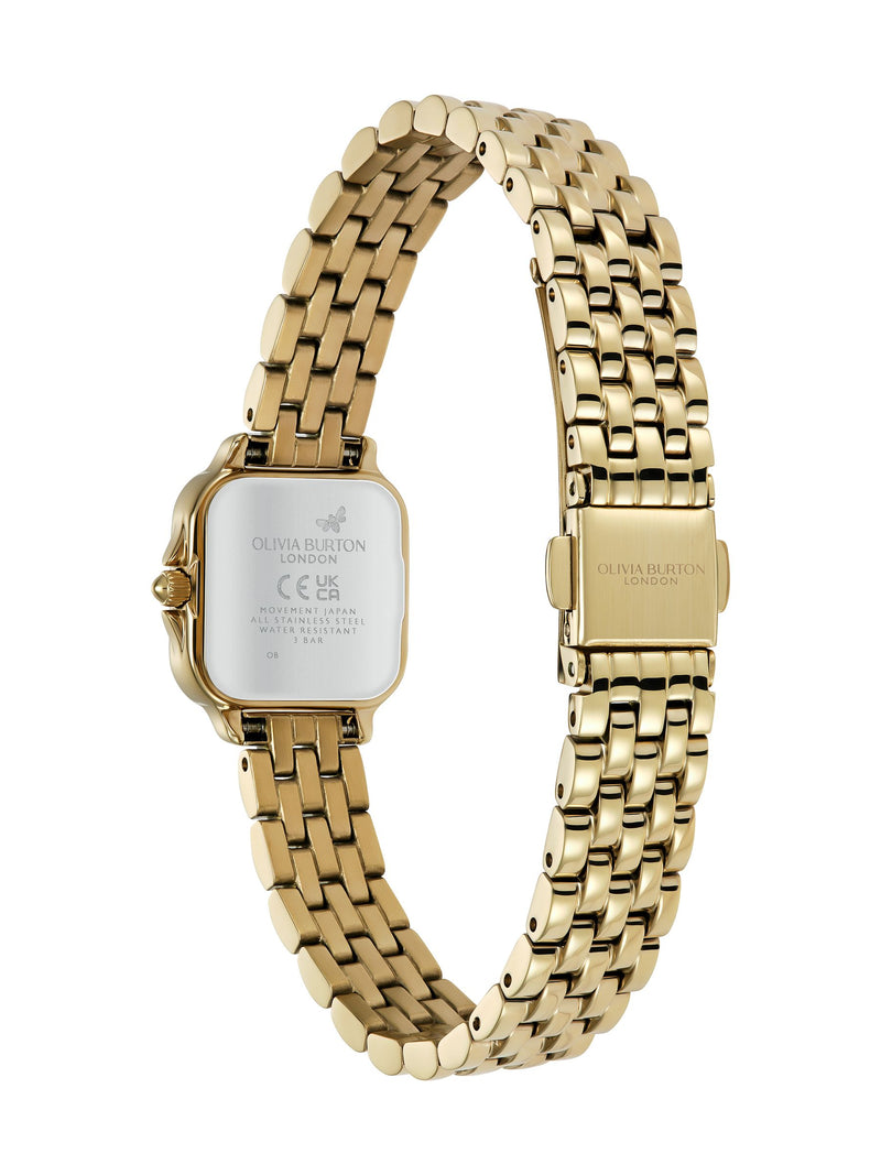 Olivia Burton gold tone watch Mini Grosvenor 20mm, imported from the UK