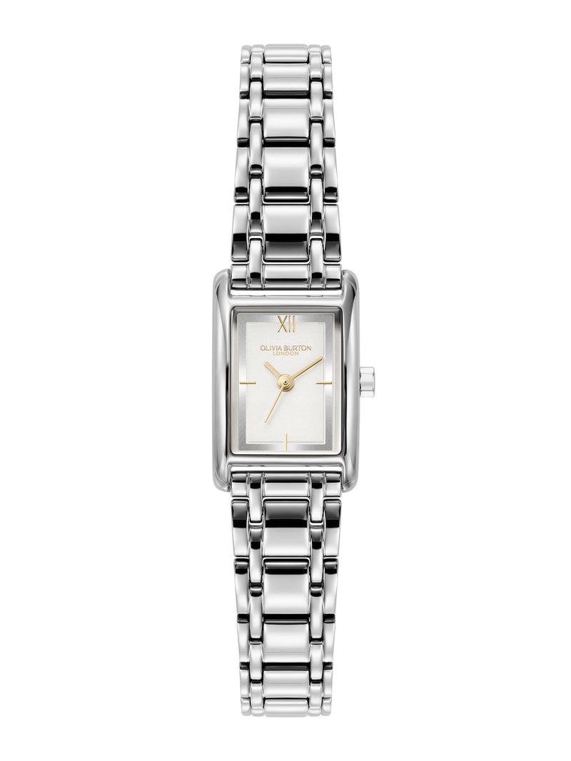 Olivia Burton Petit Grove silver tone watch 16x24mm, imported from the UK