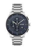 BOSS Silver Tone Peak Chronograph watch 44mm, imported from the UK