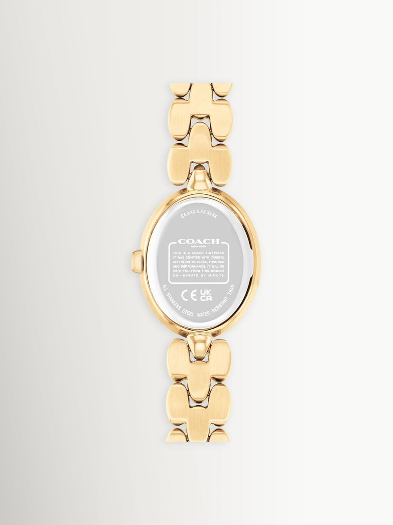 COACH ladies Sammy 22mm oval gold watch (British brand)