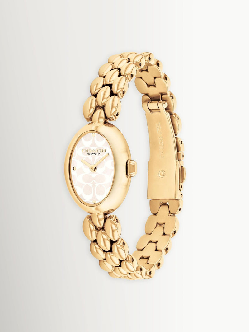 COACH ladies Sammy 22mm oval gold watch (British brand)