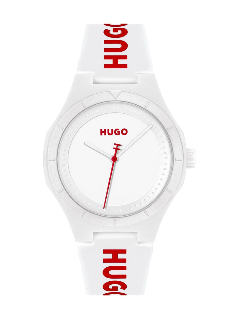 HUGO White LIT white silicone watch - British product