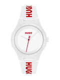 HUGO White LIT white silicone watch - British product