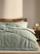 Next Yard Bay Green Hebden Stonewashed Cotton Bedspread- Buy online at McGrocer
