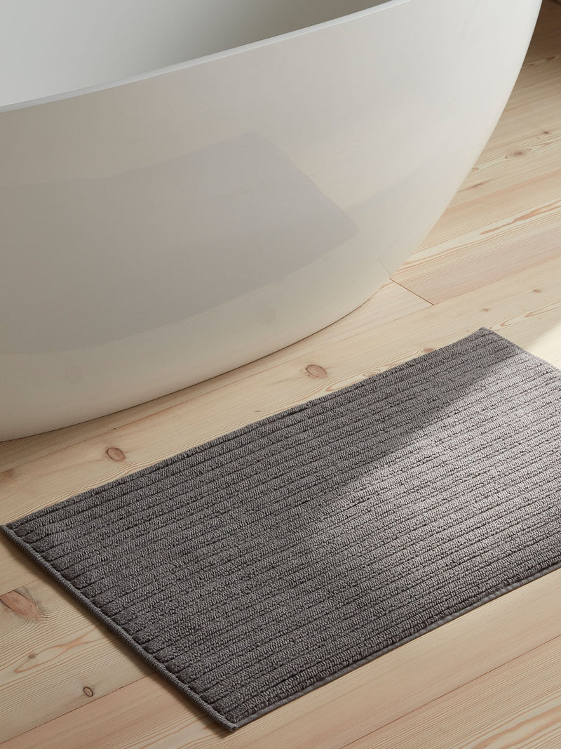 Bedfolk Slate Plush Bathmat 50x80 cm, imported from the UK