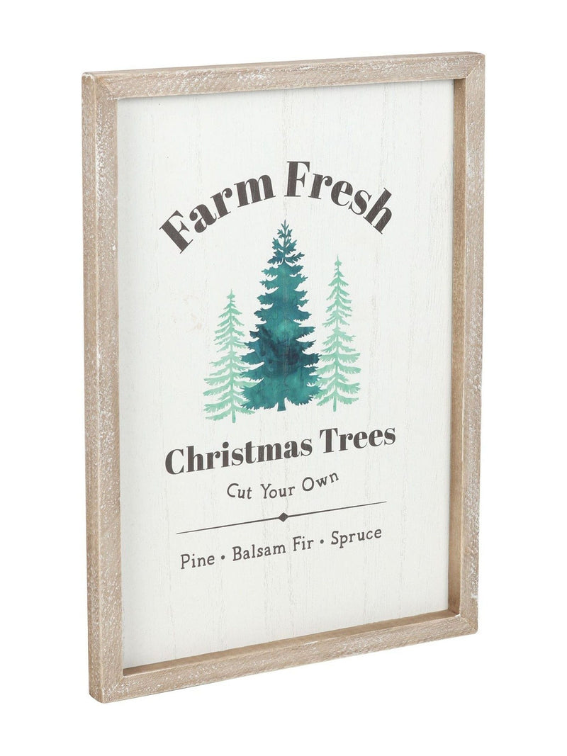 Something Different Farm Fresh Christmas Trees framed wall art (British brand)