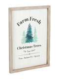 Something Different Farm Fresh Christmas Trees framed wall art (British brand)