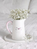 Something Different white butterfly print ceramic jug - British product