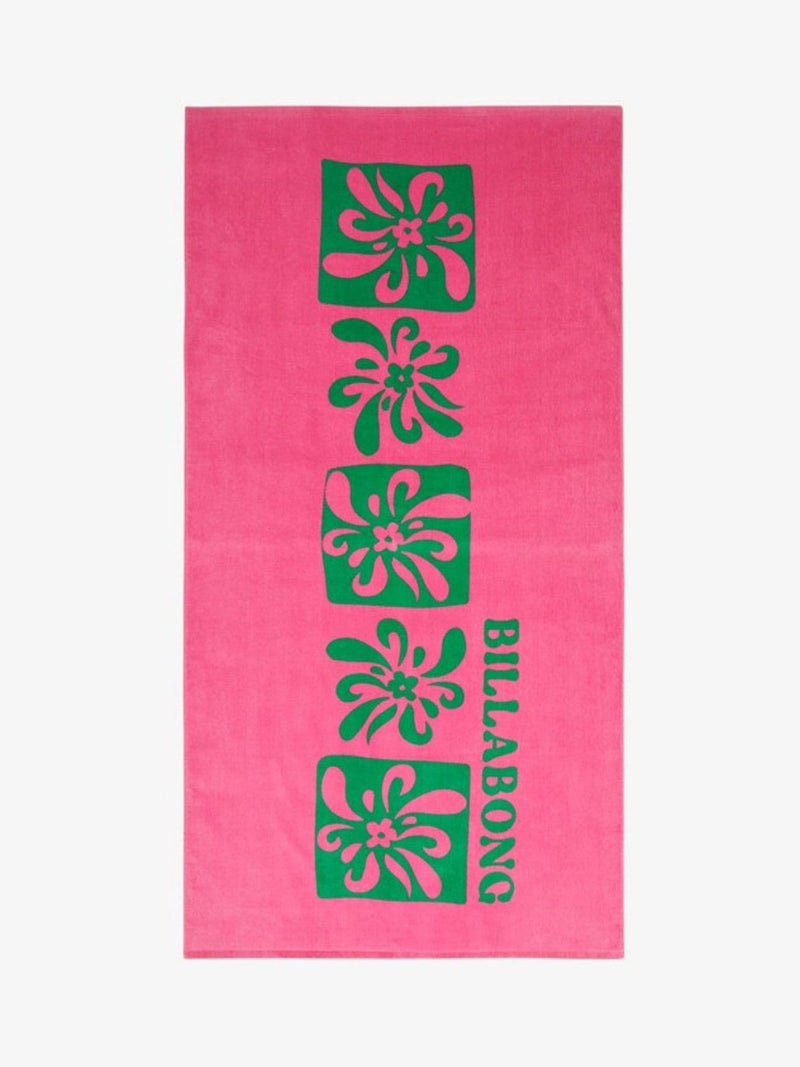 Billabong pink floral graphic beach towel - British product